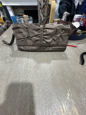 Steve Madden Olive Interior Handbag with Black Logo Tag